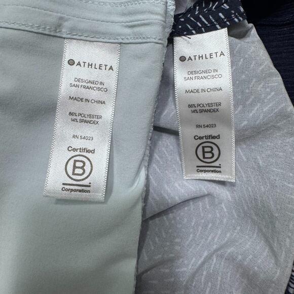 Athleta Top Womens XS Blue Zephyr Ribbed Hem Tank Bundle 2 Active Gym Run Yoga - Picture 9 of 10